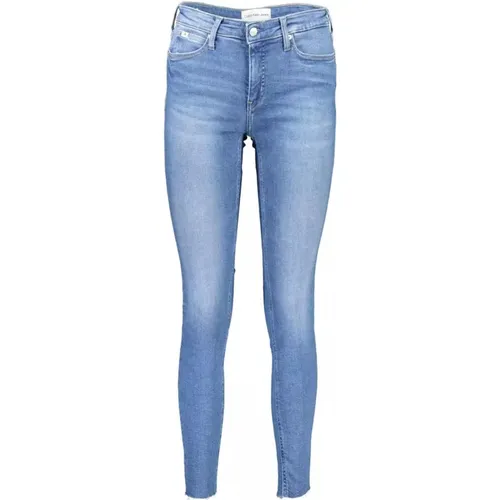 Light Skinny Fit Jeans with Logo Detail , female, Sizes: W29 L30, W27 L30, W25 L30, W28 L30 - Calvin Klein - Modalova