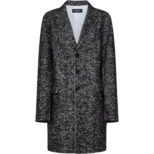 Chevron Wool Blend Coat , female, Sizes: S, XS - Dsquared2 - Modalova