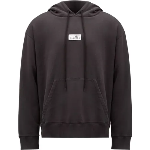 Hoodies, male, , Size: M Nero Sweatshirt - MM6 Maison Margiela - Modalova