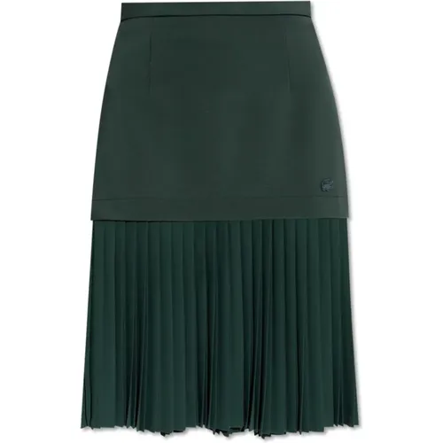 Midi Skirts, female, , Size: XS Skirt with pleated hem - Lacoste - Modalova