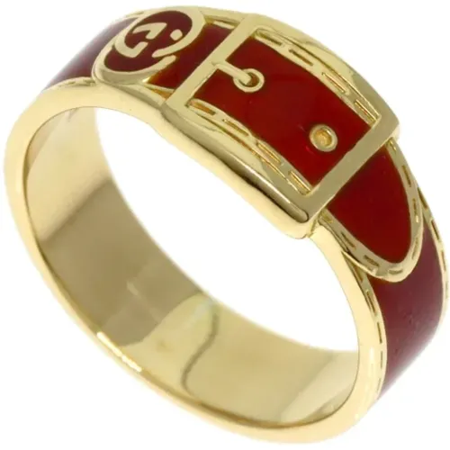 Pre-owned Jewellery, female, , Size: ONE SIZE Pre-owned Yellow Gold rings - Gucci Vintage - Modalova