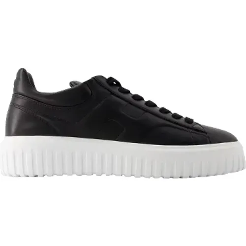 Schwarze Ledersneaker - Stilvoll und Bequem , Damen, Größe: 39 1/2 EU - Hogan - Modalova