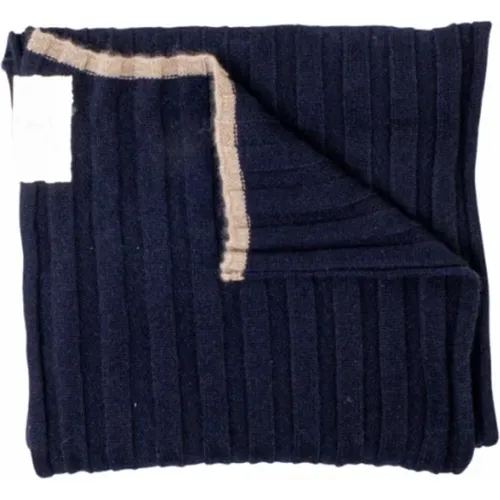 Winter Scarves, unisex, , Size: ONE SIZE Luxurious Ribbed Cashmere Scarf - BRUNELLO CUCINELLI - Modalova