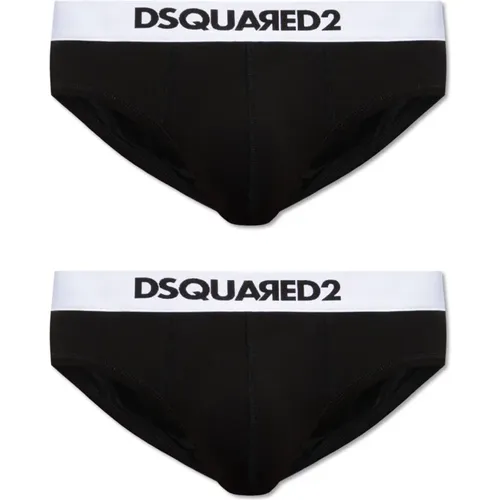 Briefs Zwei-Pack , Herren, Größe: M - Dsquared2 - Modalova