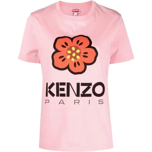 Boke Flower Logo T-Shirt , female, Sizes: M - Kenzo - Modalova