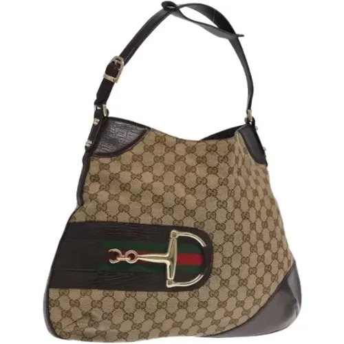 Pre-owned Shoulder Bags, female, , Size: ONE SIZE Pre-owned Canvas shoulder-bags - Gucci Vintage - Modalova