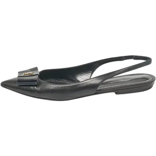 Pre-owned Flats, female, , Size: 7 US Pre-owned Leather flats - Yves Saint Laurent Vintage - Modalova