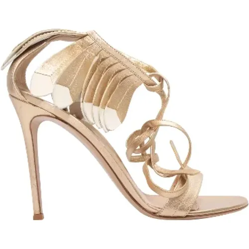 Pre-owned Sandals, female, , Size: 10 US Pre-owned Canvas sandals - Gianvito Rossi Pre-owned - Modalova