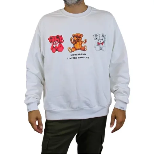 Bear Print Sweatshirt , male, Sizes: M, S, XS - Mod Wave Movement - Modalova