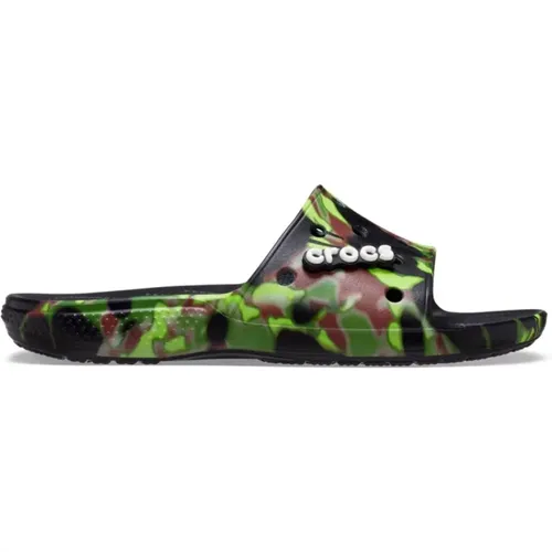 Sliders, female, , Size: 9 US Classic Camo Slide Sandals - Crocs - Modalova