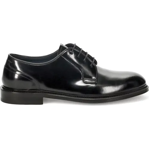 Schwarzer Derby-Schuh Handgefertigt in Italien , Herren, Größe: 40 EU - Calpierre - Modalova