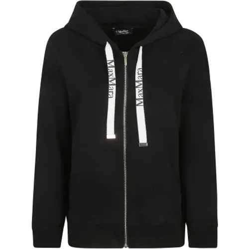 Hooded Sweatshirt with Zip Closure , female, Sizes: M, L - Max Mara - Modalova