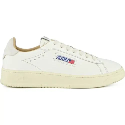 Weiße Leder Low Top Sneakers , Herren, Größe: 42 EU - Autry - Modalova