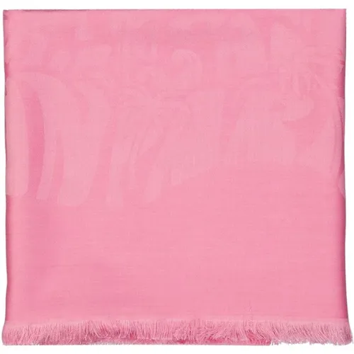Silky Scarves, unisex, , Size: ONE SIZE Silk and Wool Fringe Scarf - Lanvin - Modalova