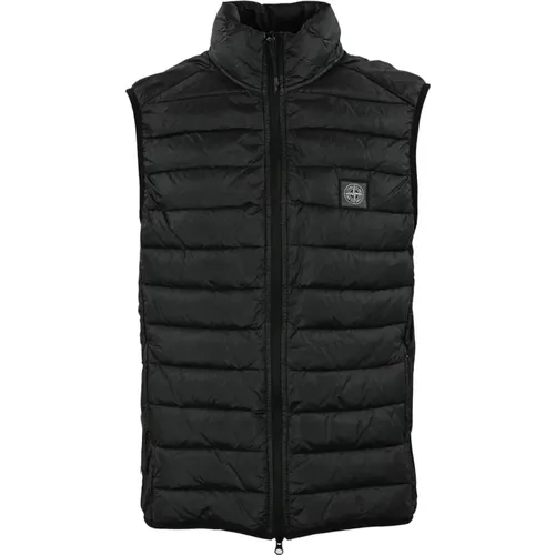 Quilted Sleeveless Jacket with High Collar , male, Sizes: L, S, 2XL, M, XL - Stone Island - Modalova