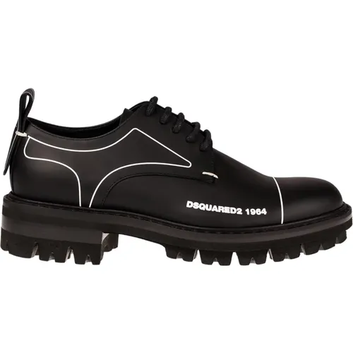 Leather Laced Shoes , male, Sizes: 5 UK - Dsquared2 - Modalova
