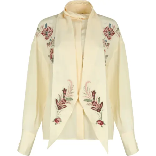 Shirts, female, , Size: M Floral Print Silk Blouse - ETRO - Modalova
