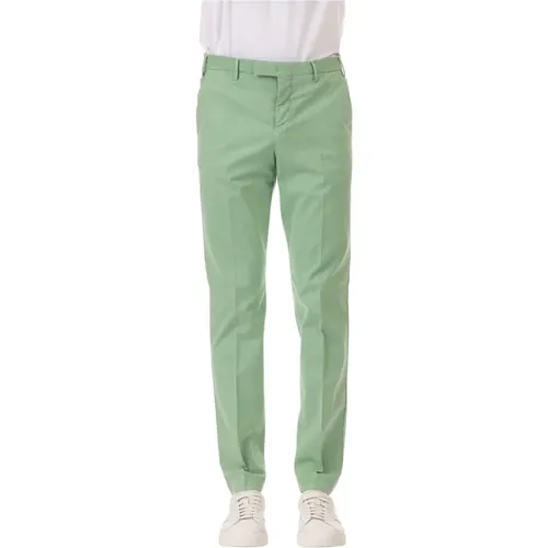 Chinos, male, , Size: 2XL Delavè Cotton Stretch Trousers - PT Torino - Modalova