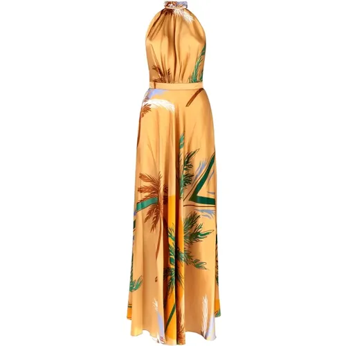 Langes Kleid mit Palmenmuster Giovanna - Raquel Diniz - Modalova
