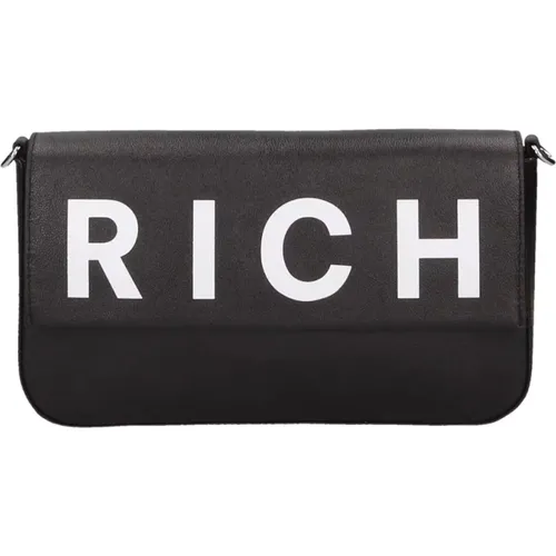 Clutches, female, , Size: ONE SIZE Handbag with Front Logo - John Richmond - Modalova