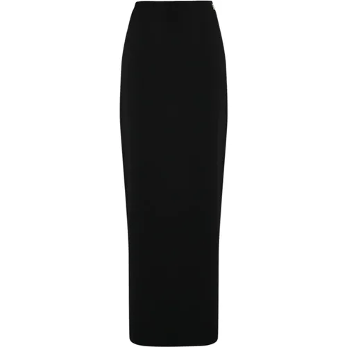Women Long Skirt with Side Slit , female, Sizes: L, M, XL - Elisabetta Franchi - Modalova