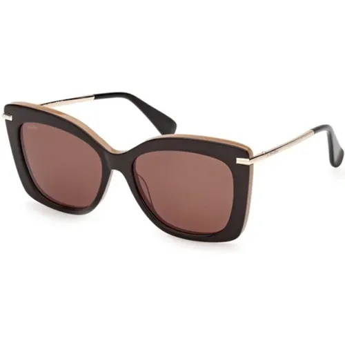 Dark Sunglasses with Lenses , female, Sizes: 55 MM - Max Mara - Modalova