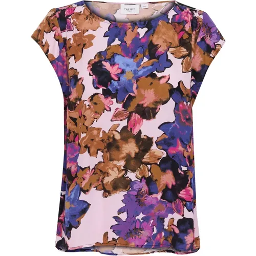 Winsome Flowers Blouse , female, Sizes: XL, S, L, M - Saint Tropez - Modalova