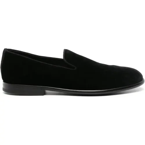 Loafers, male, , Size: 9 US Leather Slip-On Shoes - Dolce & Gabbana - Modalova