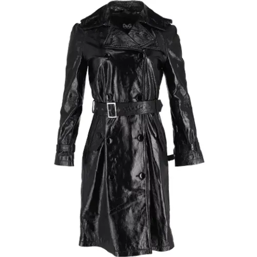 Pre-owned Coats, female, , Size: M Pre-owned Leather outerwear - Dolce & Gabbana Pre-owned - Modalova