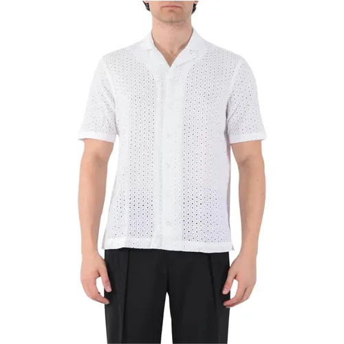 Sangallo Cutout Shirt , male, Sizes: M, S, L - Tagliatore - Modalova