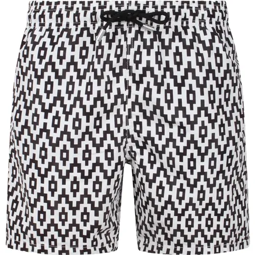 Beachwear, male, , Size: L Geometric Water Swimshorts - MC2 Saint Barth - Modalova