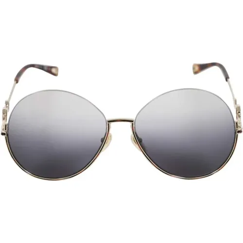 Sunglasses, female, , Size: ONE SIZE Stylish Half Frame Metal Sunglasses - Chloé - Modalova