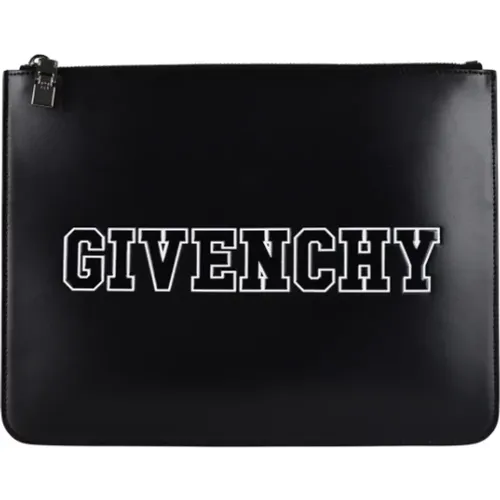 Schwarze Leder Logo Clutch Givenchy - Givenchy - Modalova