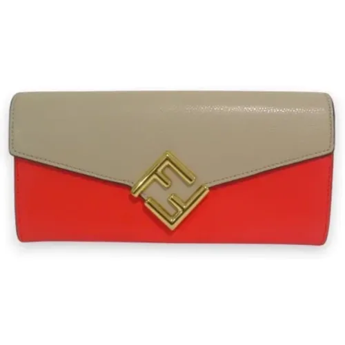 Pre-owned Wallets, female, , Size: ONE SIZE Pre-owned Leather wallets - Fendi Vintage - Modalova
