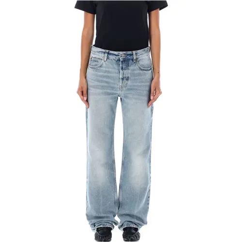 Hellblaue Wide-Leg Denim Jeans - Saint Laurent - Modalova