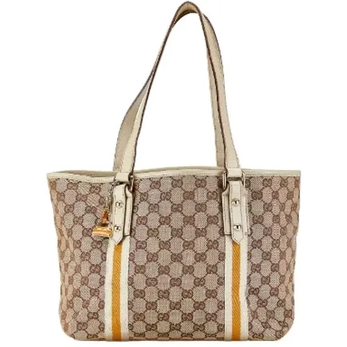 Pre-owned Tote Bags, female, , Size: ONE SIZE Pre-owned Canvas handbags - Gucci Vintage - Modalova