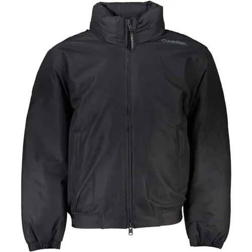 Rain Jackets, male, , Size: S Waterproof Jacket with Removable Hood and Contrast Details - Calvin Klein - Modalova