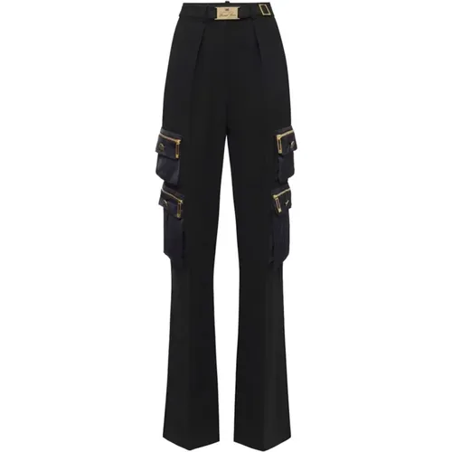 Slim Fit Trousers , female, Sizes: S, XS, M - Elisabetta Franchi - Modalova