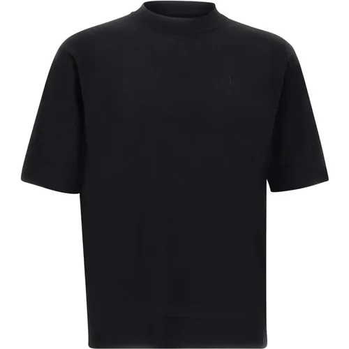Cotton Crepe T-shirt for Men , male, Sizes: XS, XL, S, M, L - Filippo De Laurentiis - Modalova