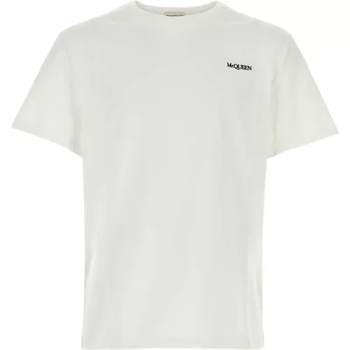 Weiße Baumwoll-T-Shirt , Herren, Größe: S - alexander mcqueen - Modalova