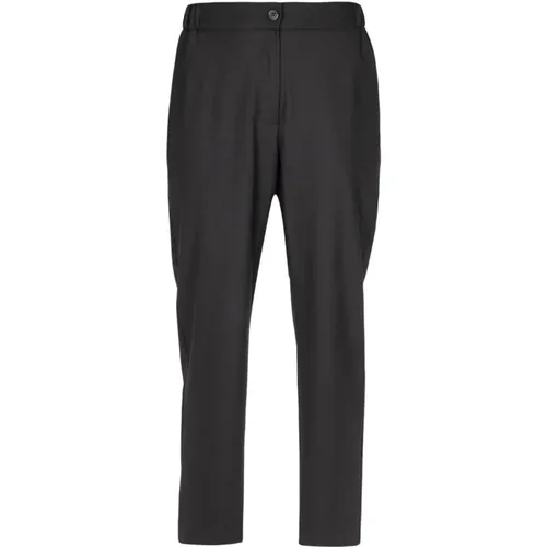 Straight Twill Pants with Elastic Waist , female, Sizes: XS, S, L, M - Ottod'Ame - Modalova