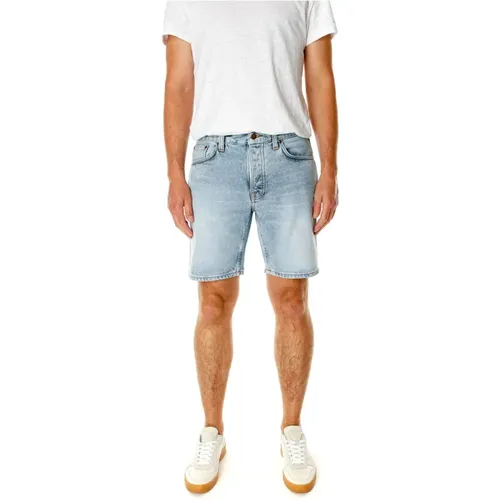 Denim Shorts Regular Fit Five-Pocket Style , Herren, Größe: W33 - Nudie Jeans - Modalova