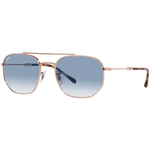 Metal Sunglasses in Rose Gold and Blue , unisex, Sizes: 54 MM - Ray-Ban - Modalova