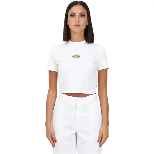 Weißes Damen Crop Top T-Shirt - Dickies - Modalova