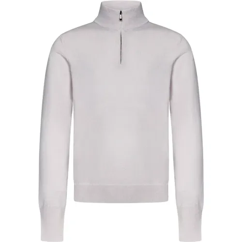 Cashmere Turtleneck Sweater Chalk White , male, Sizes: M, 2XL, L, XL - Drumohr - Modalova