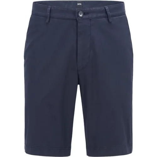 Casual Shorts, male, , Size: 3XL Bermuda Slim Fit Twill shorts of Elasticized Cone 50406679 - Hugo Boss - Modalova