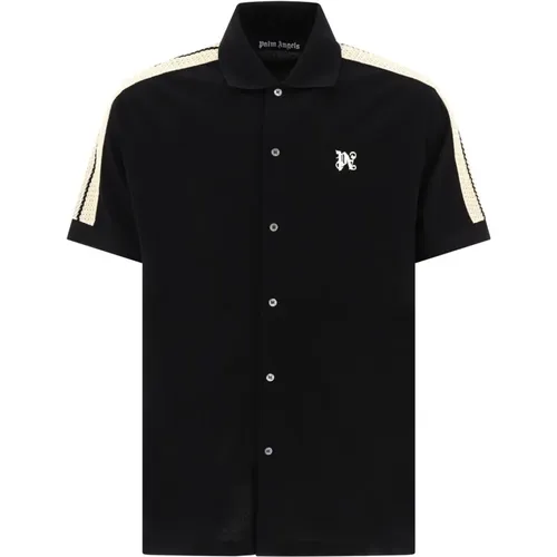 Monogram Track Polo Shirt , male, Sizes: 2XL, M, L - Palm Angels - Modalova