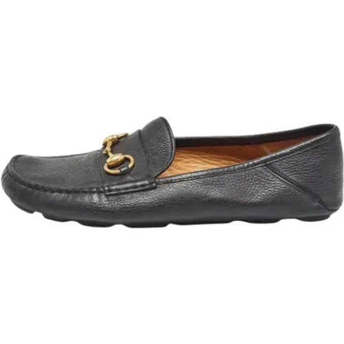 Pre-owned Flats, male, , Size: 7 1/2 US Pre-owned Leather flats - Gucci Vintage - Modalova