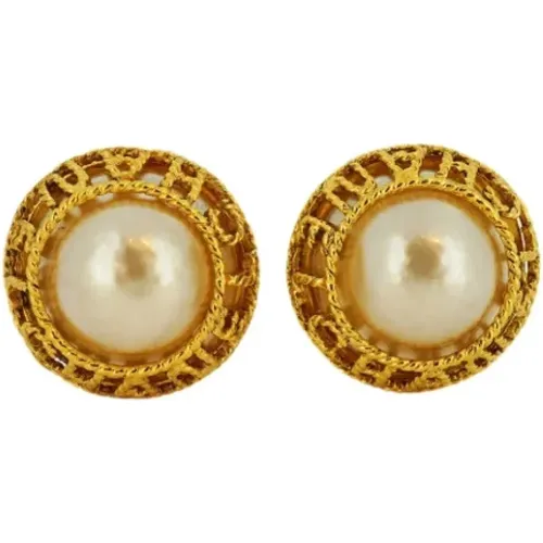 Pre-owned Jewellery, female, , Size: ONE SIZE Pre-owned Fabric earrings - Chanel Vintage - Modalova