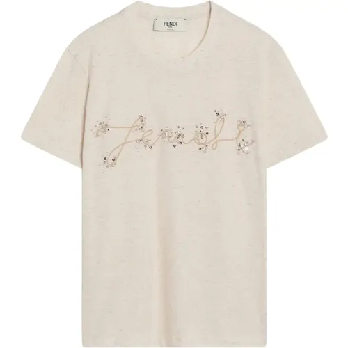 T-Shirts, female, , Size: L Stylish T-shirts and Polos Collection - Fendi - Modalova